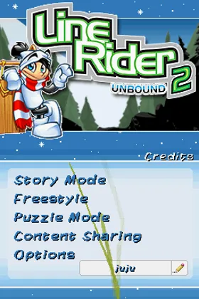 Line Rider 2 - Unbound (USA) screen shot title